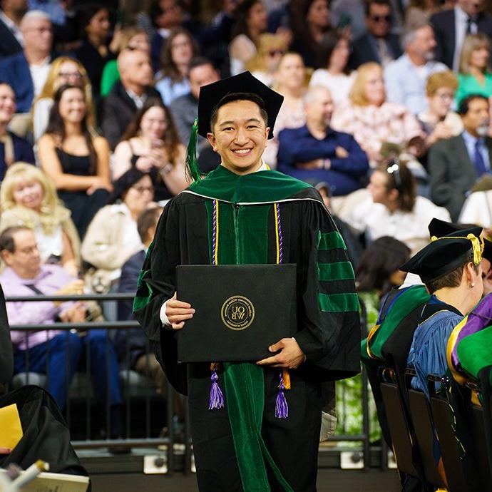 Man in cap and gown